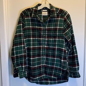 American Eagle green plaid Boyfriend Flannel